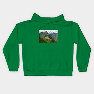 View of Machu Picchu from Huayna Picchu, Peru Kids Hoodie